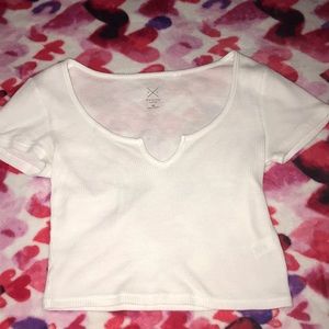 White pacsun crop top